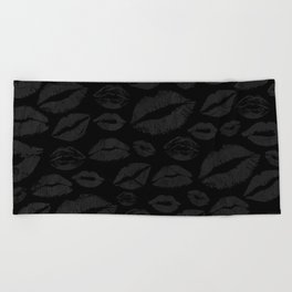Dark Lips Beach Towel