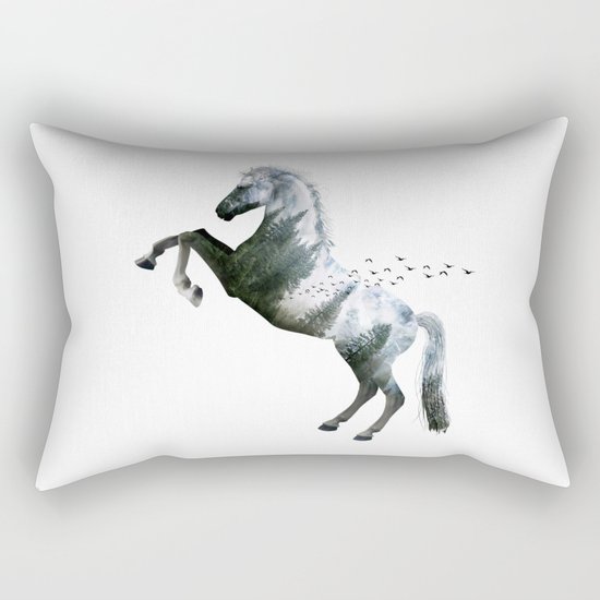Horse landscape Rectangular Pillow