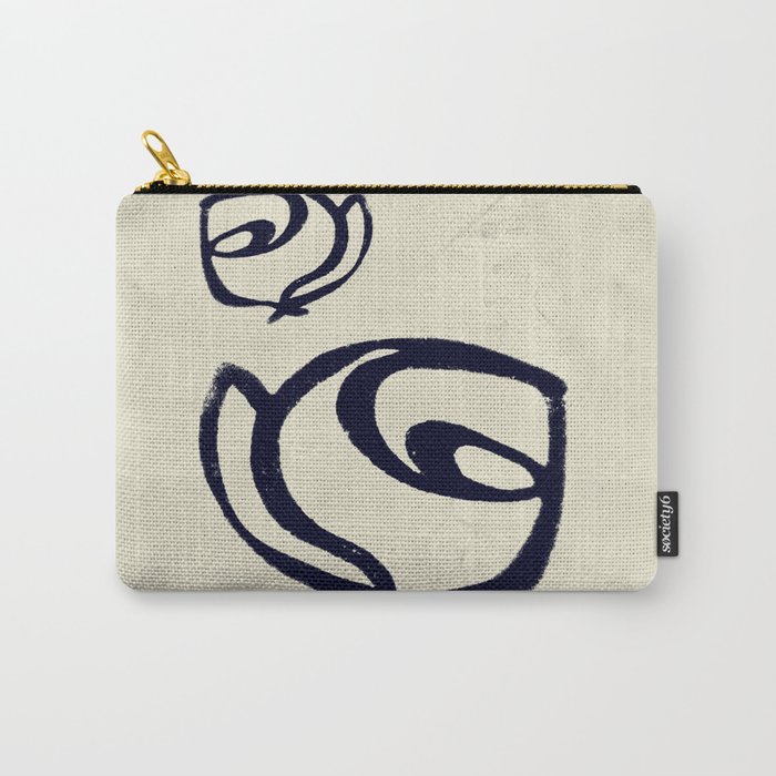 Flowers, Mother-Daughter Tan Carry-All Pouch