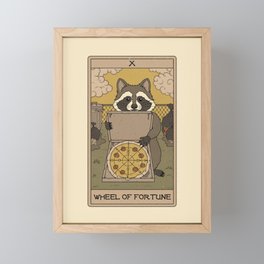 Wheel of Fortune - Raccoons Tarot Framed Mini Art Print