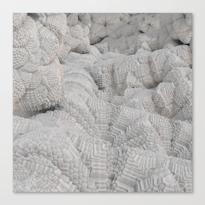 Pixel Snow Canvas Print