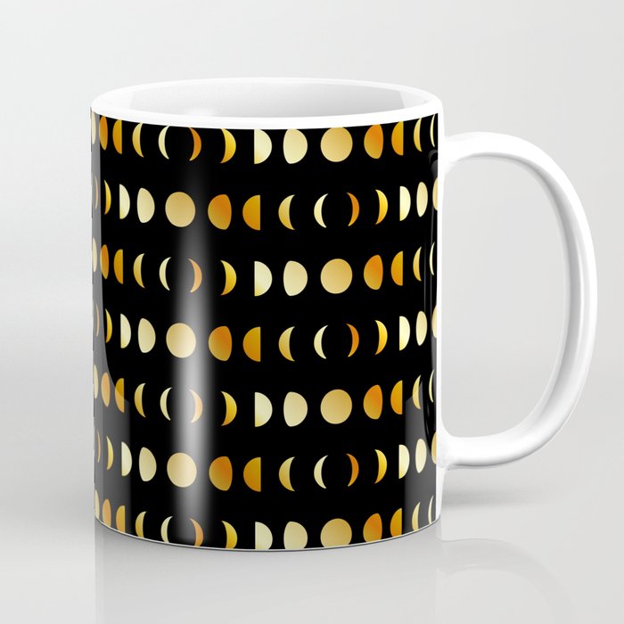 Celestial Moon phases in gold	 Coffee Mug