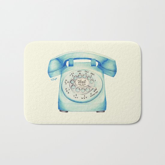 Rotary Telephone - Ballpoint Bath Mat
