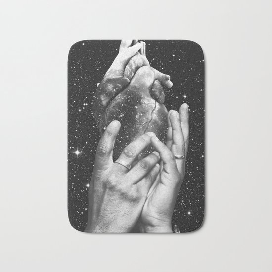 Heart says hold on Bath Mat