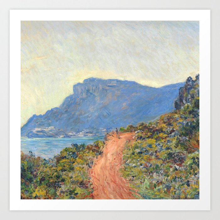Claude Monet La Corniche bij Monaco Art Print