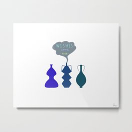 Wishes come true bottles Metal Print