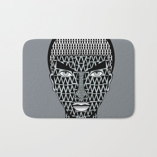 geometric geisha Bath Mat