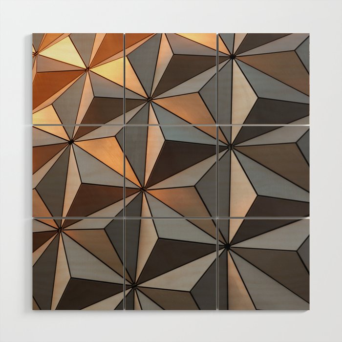 triangle pattern 3d wood wall art by sébastien bouvier society6 triangle pattern 3d wood