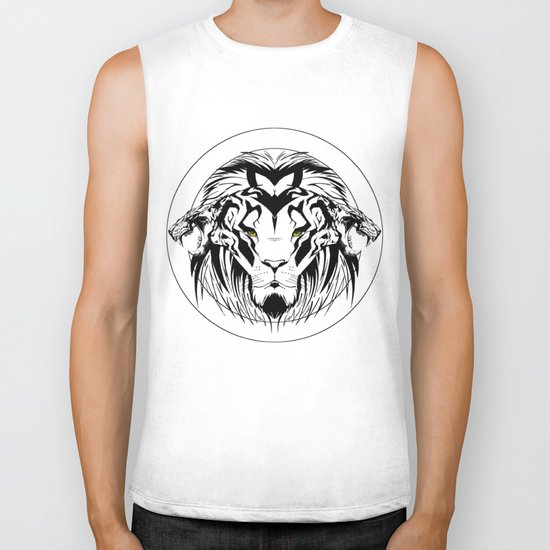 wildlife unleashed Black & white Biker Tank