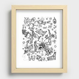 An Odd Flock and Wandering Stars! Recessed Framed Print