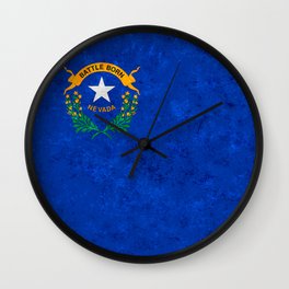 State flag of Nevada US Flags Battle Born The Silver State Banner Standard Colors The West Wall Clock