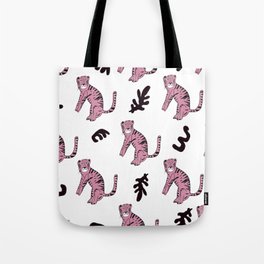Pink Tiger Matisse Pattern Tote Bag