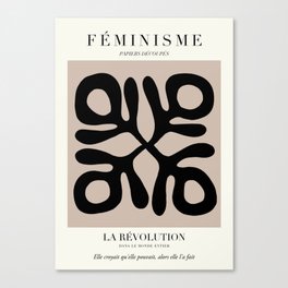 L'ART DU FÉMINISME X — Feminist Art — Matisse Exhibition Poster Canvas Print