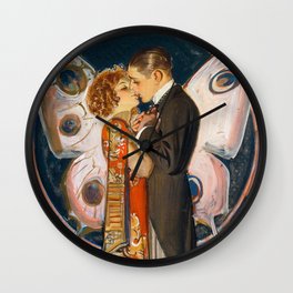  Study for Butterfly Couple, 1923 by Joseph Christian Leyendecker Wall Clock