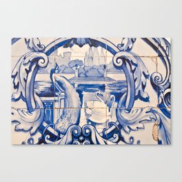 Portuguese tiles, azulejos Canvas Print