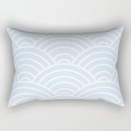 Light Blue Wave Pattern Rectangular Pillow