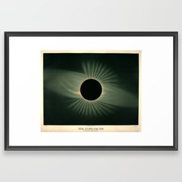 Total solar eclipse by Étienne Léopold Trouvelot (1878) Framed Art Print