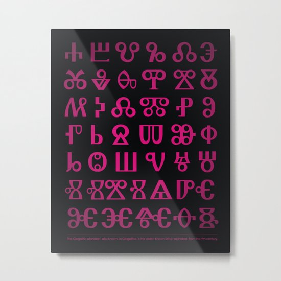 Glagolitic Alphabet Metal Print
