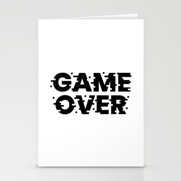 Game Over Stationery Cards