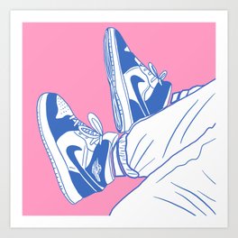 Jordan 1 Pastel Sneakerhead & Streetwear Fashion Print  Art Print