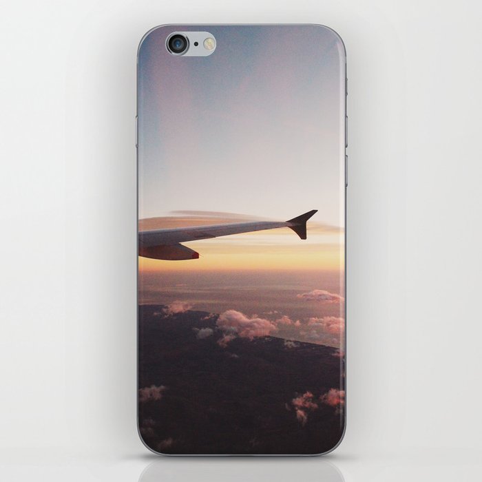 airplane window sunrise iPhone Skin