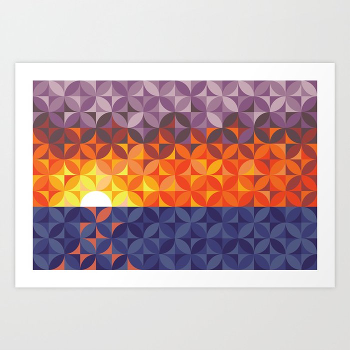 Kaleidoscope Sunset Art Print