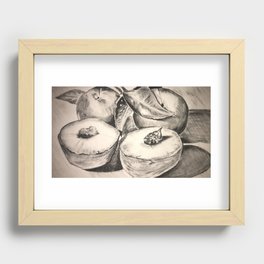 Charcoaled Peaches Recessed Framed Print
