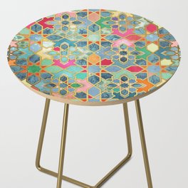 Gilt & Glory - Colorful Moroccan Mosaic Side Table