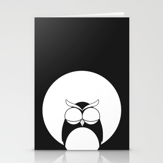 Sleepy owl Stationery Cards