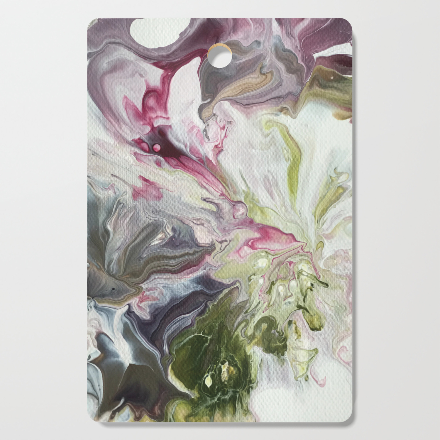 Abstract Painting Fluid Art Floral Spring Colors Acrylic On Canvas Cutting Board By Studiowillette Society6
