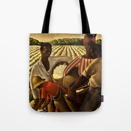 African American Masterpiece 'Oh Freedom! Hear my Voice' WPA landscape painting by Earle Richardson Tote Bag