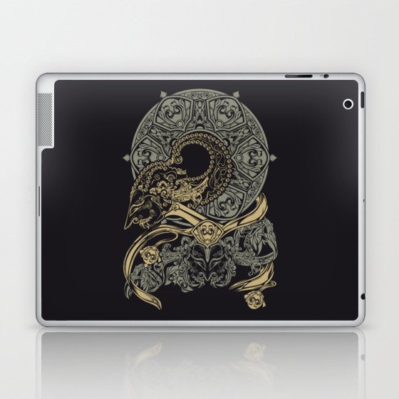 wayangan wayang mural etnic design Laptop & iPad Skin