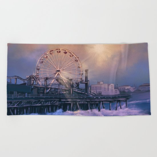 summer landscape Beach Towel