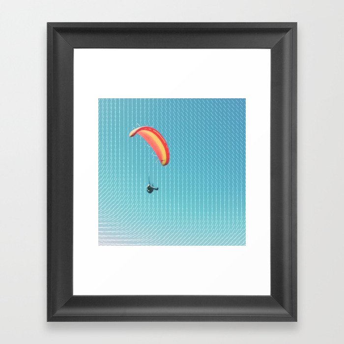 'chuting (Parachuting through the sky) Framed Art Print