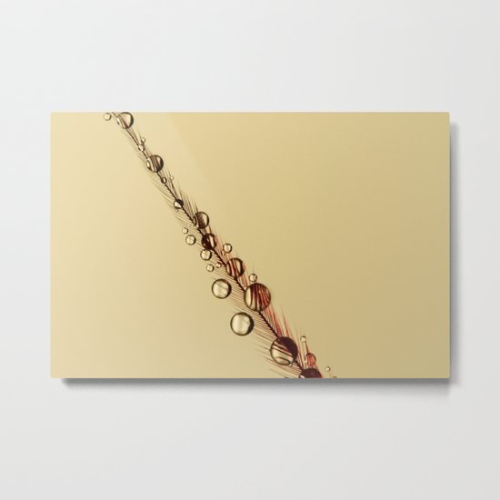 Simple Drops of Gold Metal Print