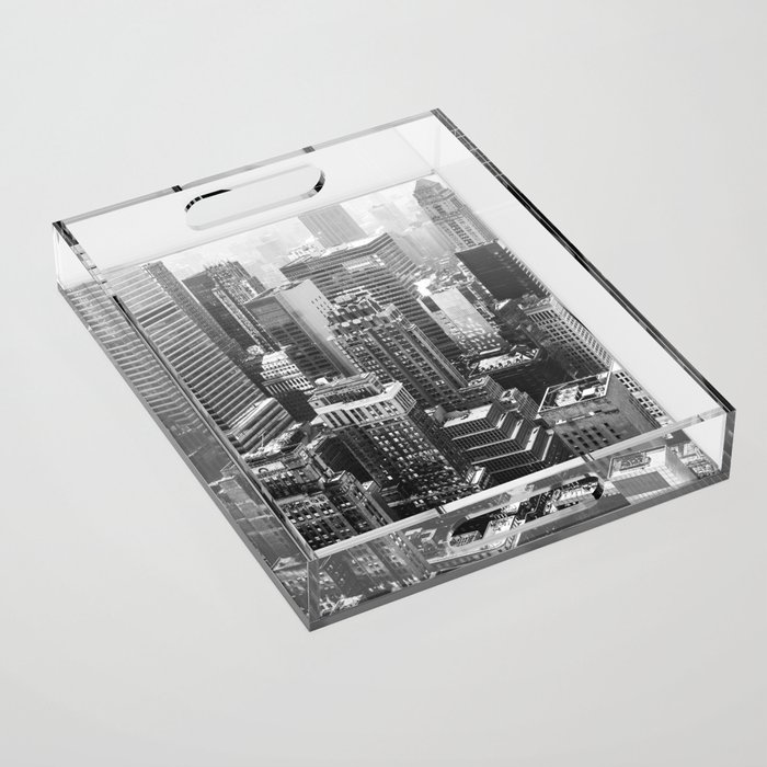 Black and White NYC | New York City Architecture Acrylic Tray