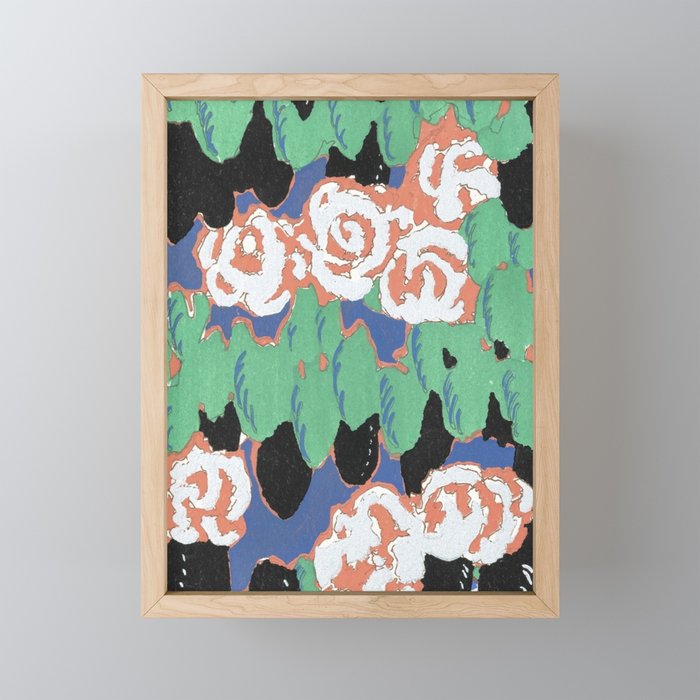 Art Deco Flower pattern 5 Framed Mini Art Print
