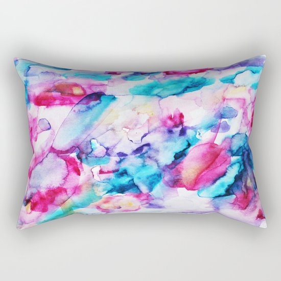 Colorful transparency || watercolor Rectangular Pillow