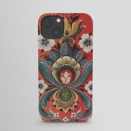 Rosemaling Vintage Design  iPhone Case