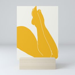 Nude in yellow 3 Mini Art Print