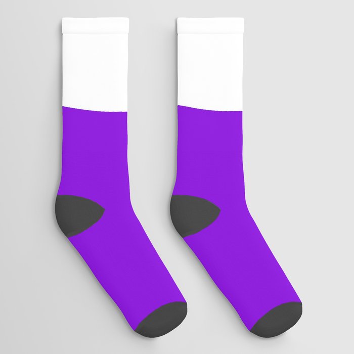 0 (White & Violet Number) Socks