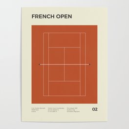 French Open - Grand Slam Tennis Print Poster