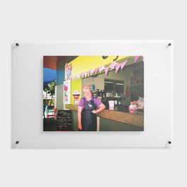 Joyful Woman Film Print Floating Acrylic Print