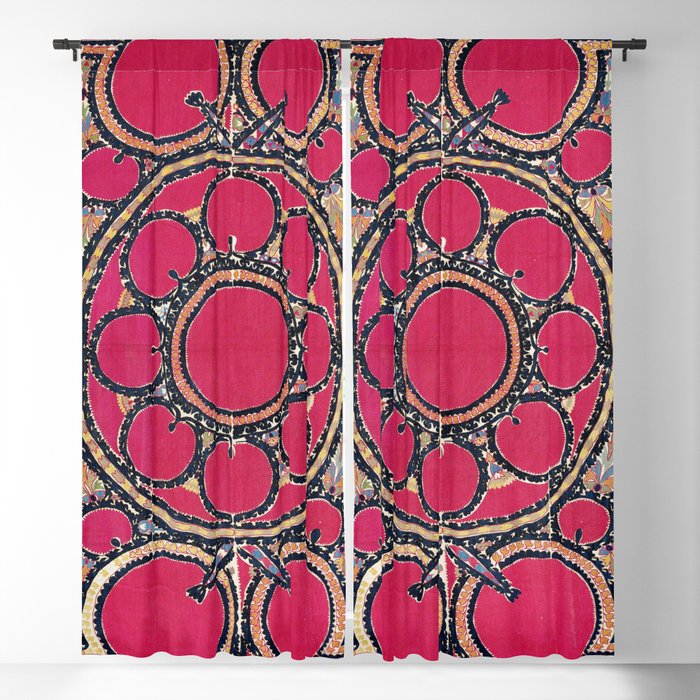 Tashkent Suzani Uzbekistan  Antique Carpet Blackout Curtain