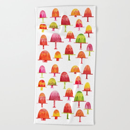 Jellies on Plates Beach Towel