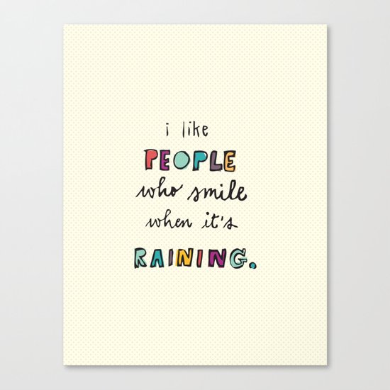 when it's raining Canvas Print