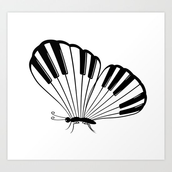 Musical Butterfly Art Print