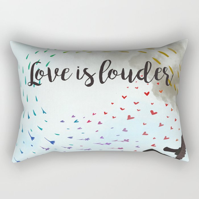 Love is Louder Rectangular Pillow