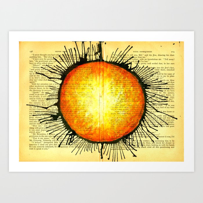 The Sun Who Wanted A Cup Of Strong Espresso Art Print