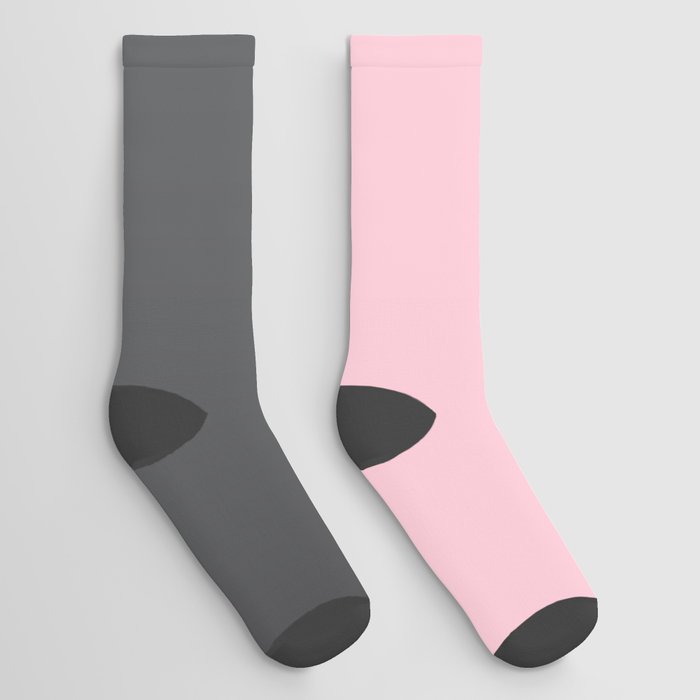 Rose and Black Abstract Socks